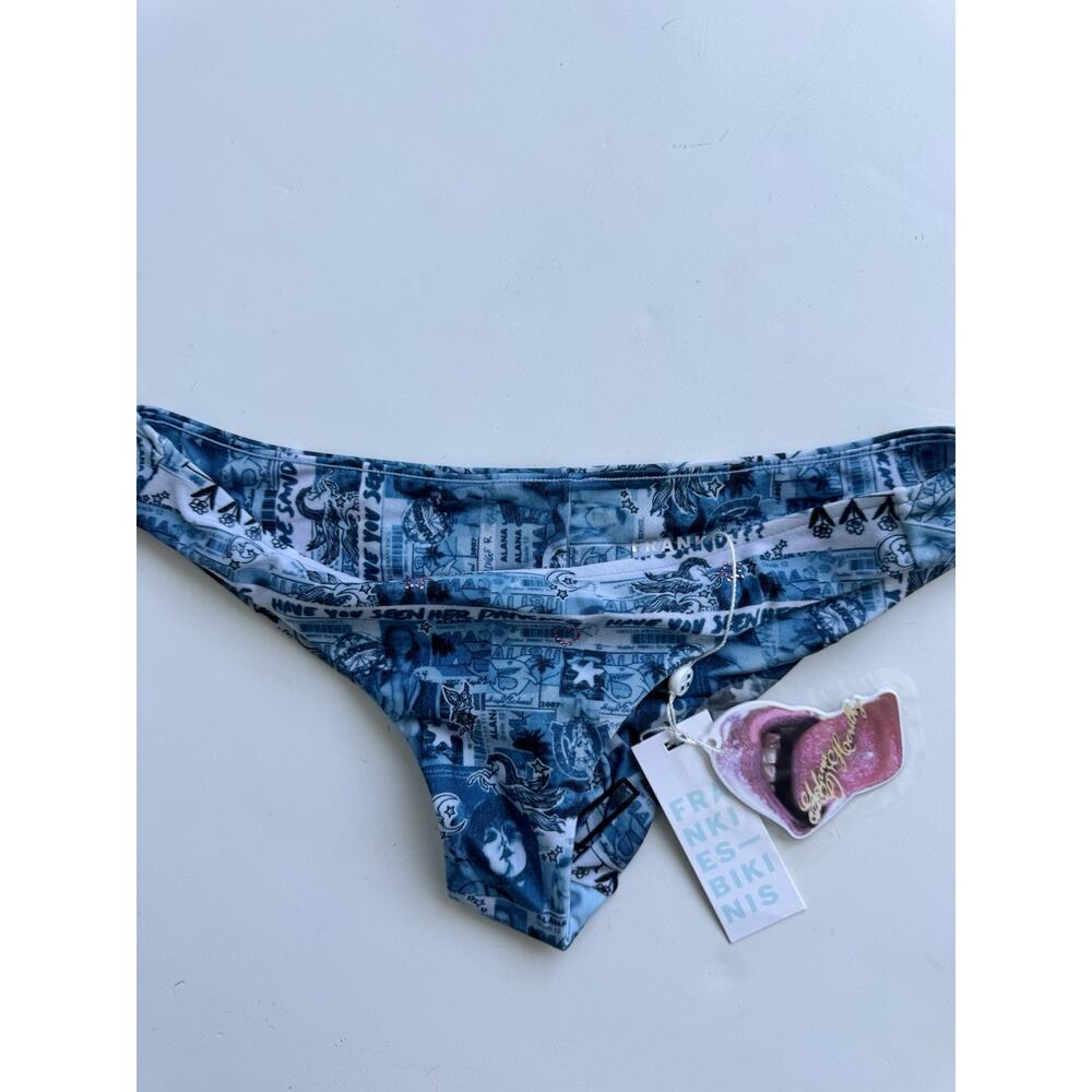 Frankies Bikinis Marina Shine Cheeky Bikini Bottom Size M